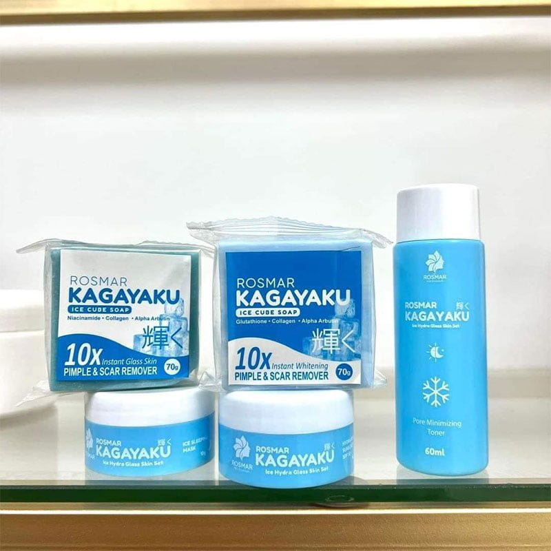 Rosmar Kagayaku Hydra Glass Skin Set 10X Instant Whitening Plus Pimple & Scar Remover