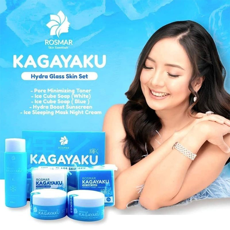 Rosmar Kagayaku Hydra Glass Skin Set 10X Instant Whitening Plus Pimple & Scar Remover