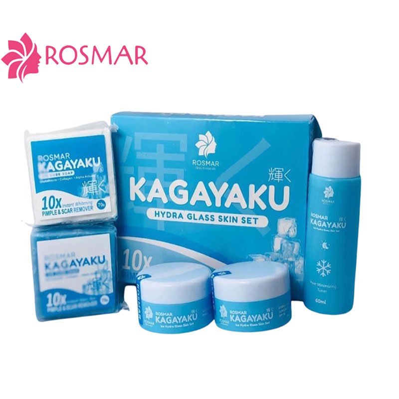Rosmar Kagayaku Hydra Glass Skin Set 10X Instant Whitening Plus Pimple & Scar Remover