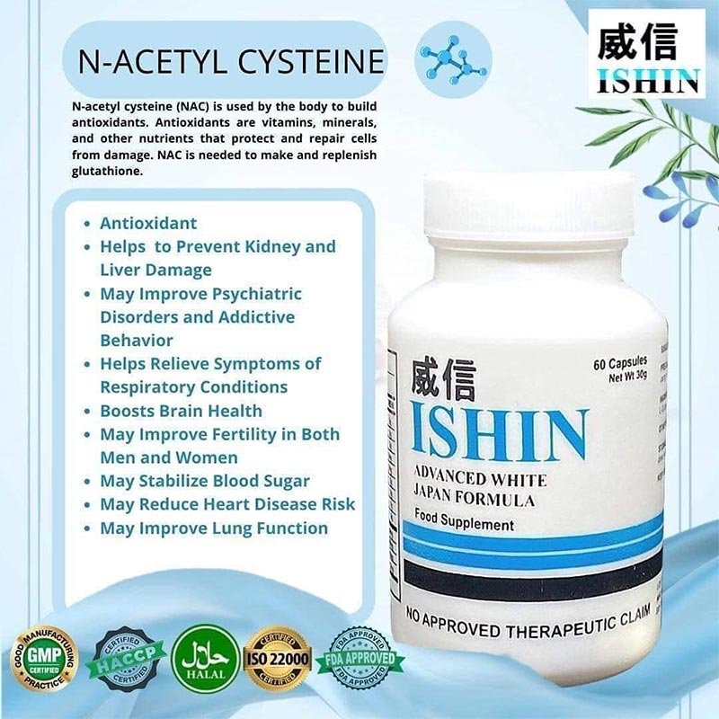Ishin-3.jpg Ishin Advanced 10X Whitening Japan Formula with Collagen and Glutathione 60 Capsule