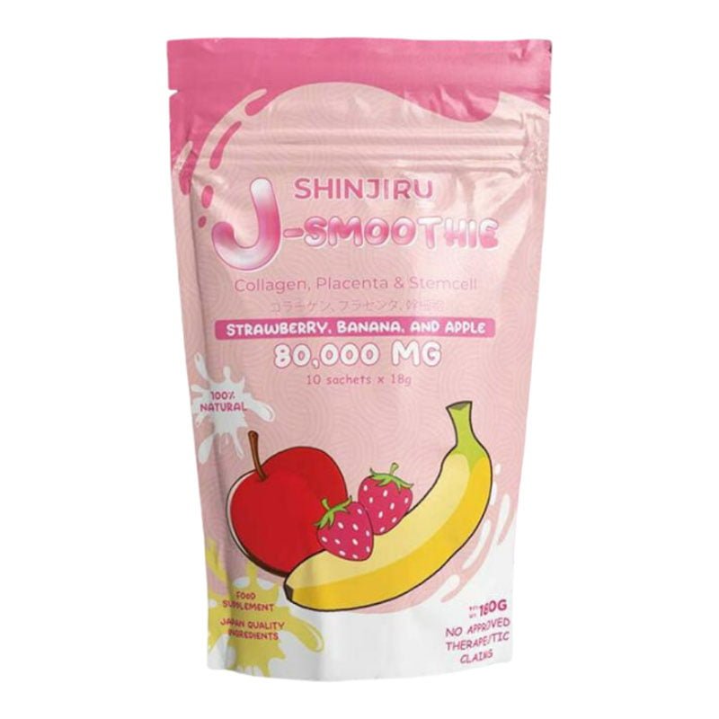 J-Smoothie.jpg SHINJIRU Wellness J-Smoothie Collagen, Placenta & StemCell 80,000mg 10 Sachets x 18g