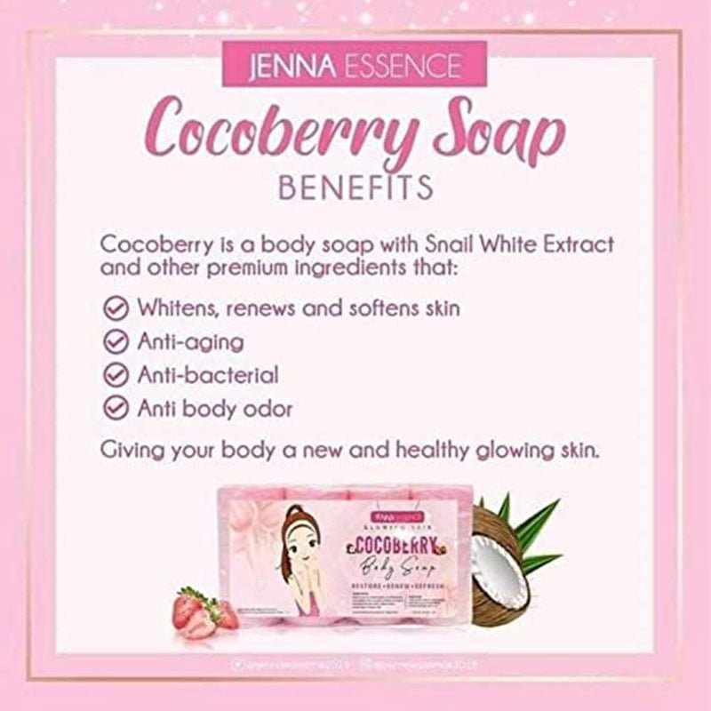 Jenna-Essence-1.jpg Jenna Essence Cocoberry Soap 10 Bars in 1 Pack