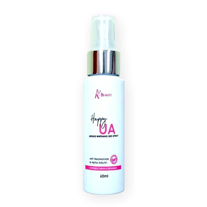K-Beaute-Happy-UA.jpg K-Beaute Happy UA Intense Whitening Deo Spray With Niacinamide & Alpha Arbutin 60ml