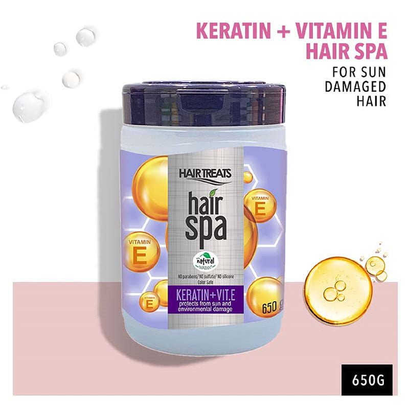 Hair Treats Hair Spa Keratin + Vitamin E Helps Sheild from Sun Damage 650g
