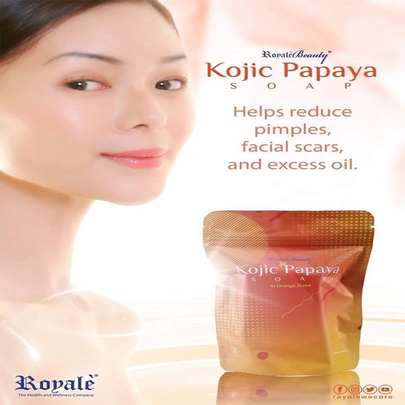 ROYALE BEAUTY Kojic Papaya Soap in Orange Scent 130g