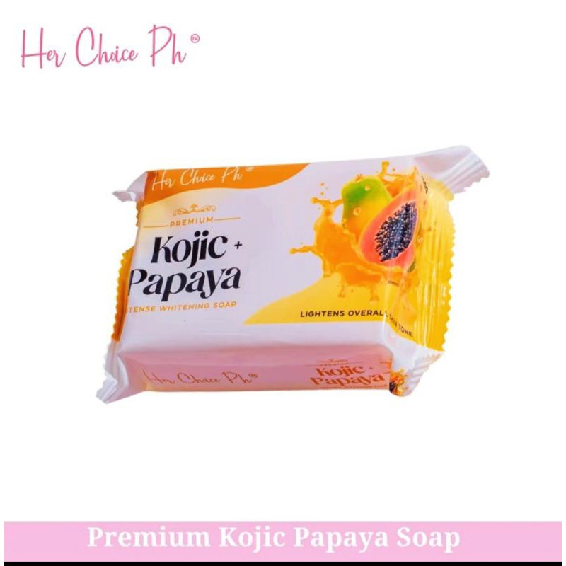 Kojic-Papaya-Soap.jpg Her Choice Ph Premium Kojic Papaya Intense Whitening Soap