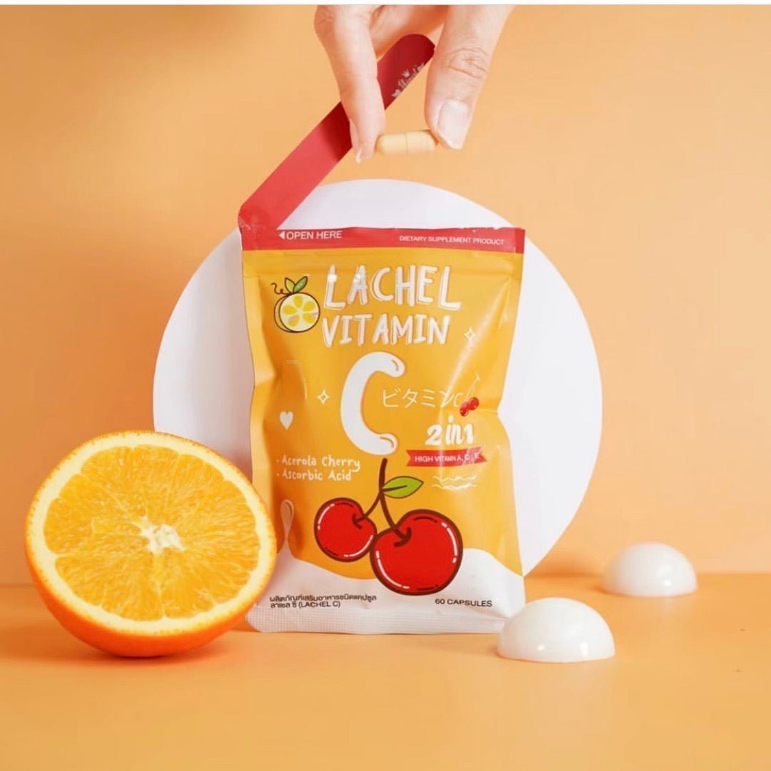 Lachel Vitamin C 2 in1 60 Capsules Product of Made in Thailand