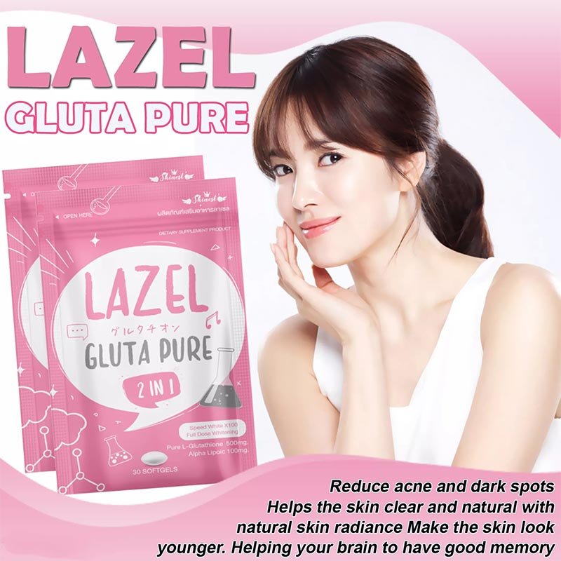 Lazel-2W.jpg Lazel Gluta Pure 2 in 1 Skin Whitening Supplement