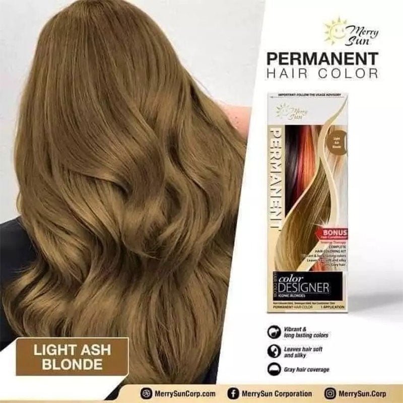 Light-Ash-Blonde-1.jpg Merry Sun Permanent Hair Coloring Kit Light Ash Blonde By Merrysun Corporation
