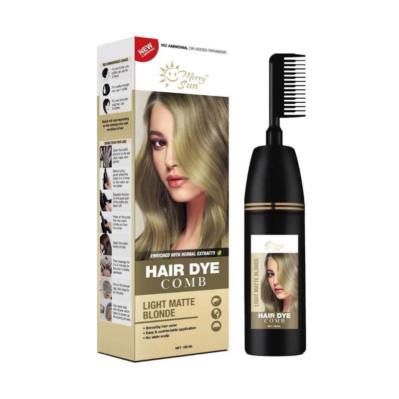 Light-Matte-Blonde.jpg Merry Sun Permanent Hair Dye Comb Light Matte Blonde By Merrysun Corporation