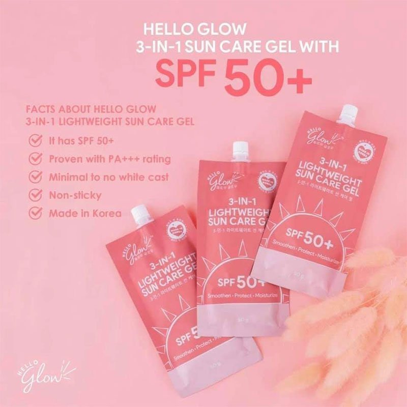 Lightweight-Sun-Care-Gel-1.jpg Hello Glow 3 in1 Lightweight Sun Care Gel Spf50 PA++++