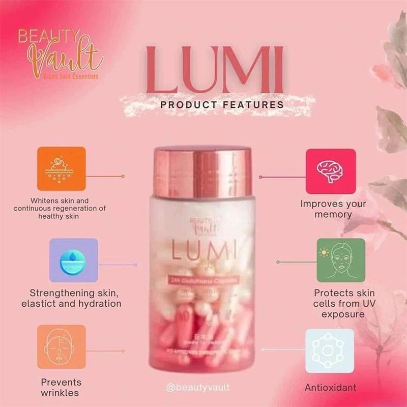 Lumi-1-1.jpg Beauty Vault Lumi Glutathione Whitening (60 Capsules)