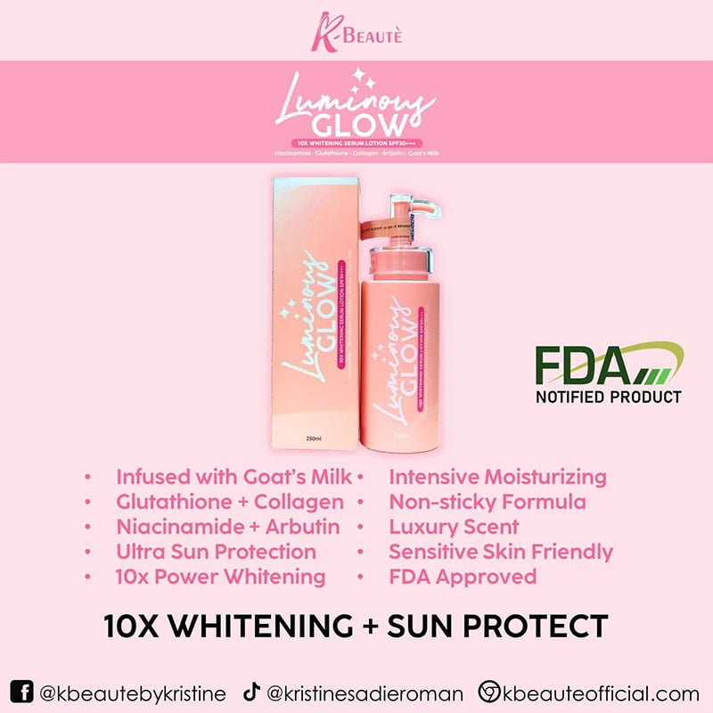 Luminous-Glow-2.jpg K-Beaute Luminous Glow 10x Whitening Serum Lotion SPF30+++