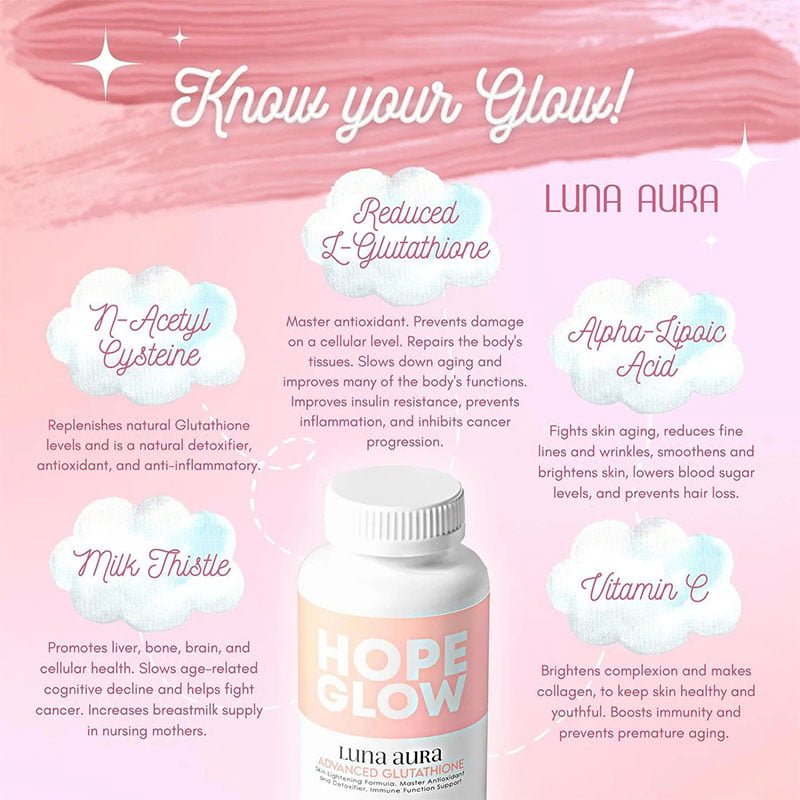 Luna-Aura-Capsule-1.jpg Luna Aura Hope Glow Advanced Glutathione Whitening Capsule Intense Whitening 30 Capsule