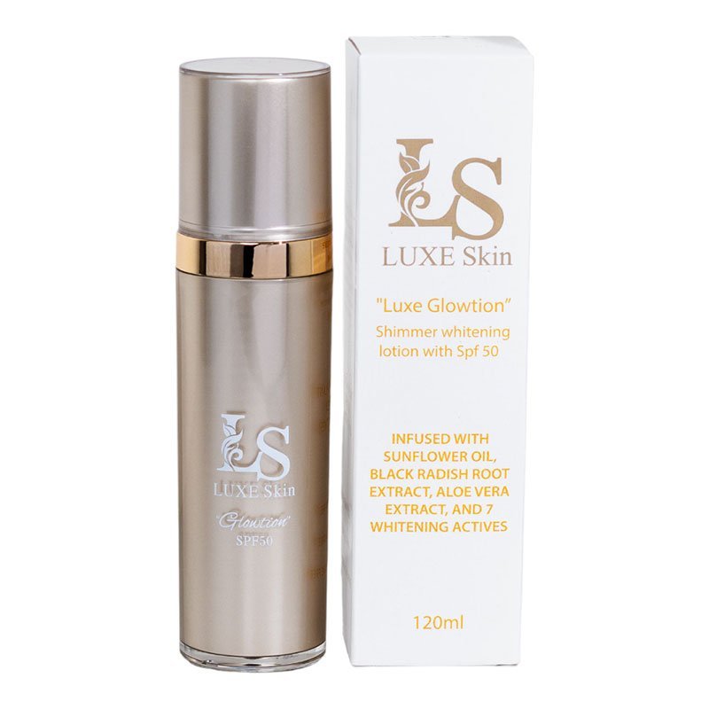 Luxe-Glowtion.jpg Luxe Skin Luxe Glowtion Shimmer Whitening Lotion with Spf50 120ml