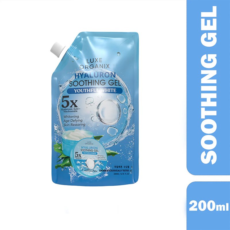 Luxe-Organix-Hyaluron.jpg Luxe Organix Hyaluron Youthful White Soothing Gel 200ml