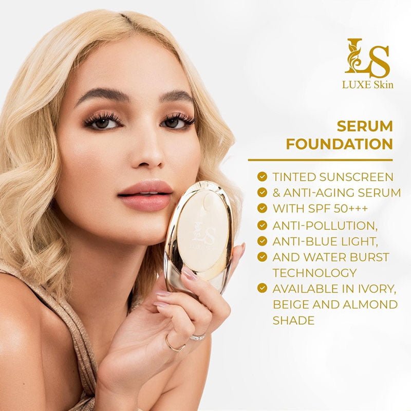 Luxe-Skin-Serum-Foundation-1.jpg Luxe Skin Serum Foundation Tinted Sunscreen up to SPF 50+++ 45ml