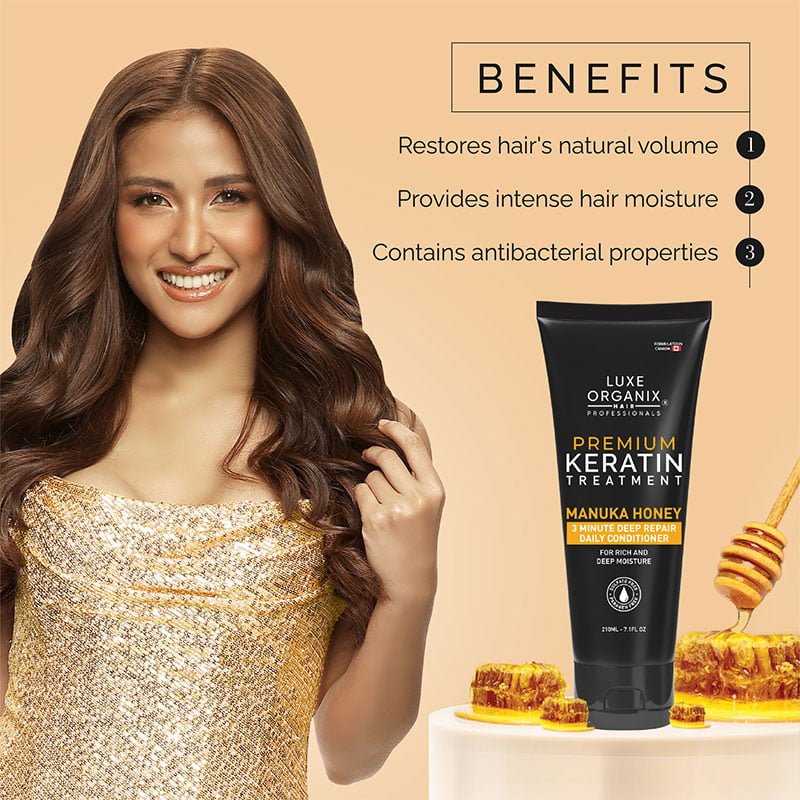 Luxe Organix Hair Professionals Premium Keratin Treatment Manuka Honey Deep Repair Daily Conditioner 250ml