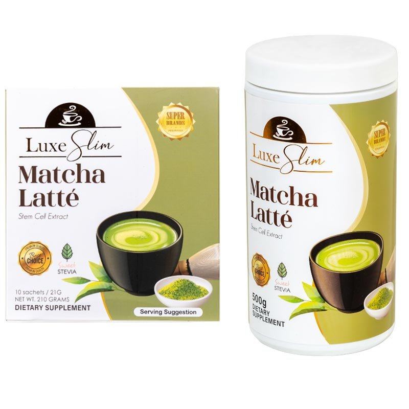 Matcha-Latte-4.jpg Luxe Slim Matcha Latte With Stem Cell Extract 10 Sachets/21g & 500g