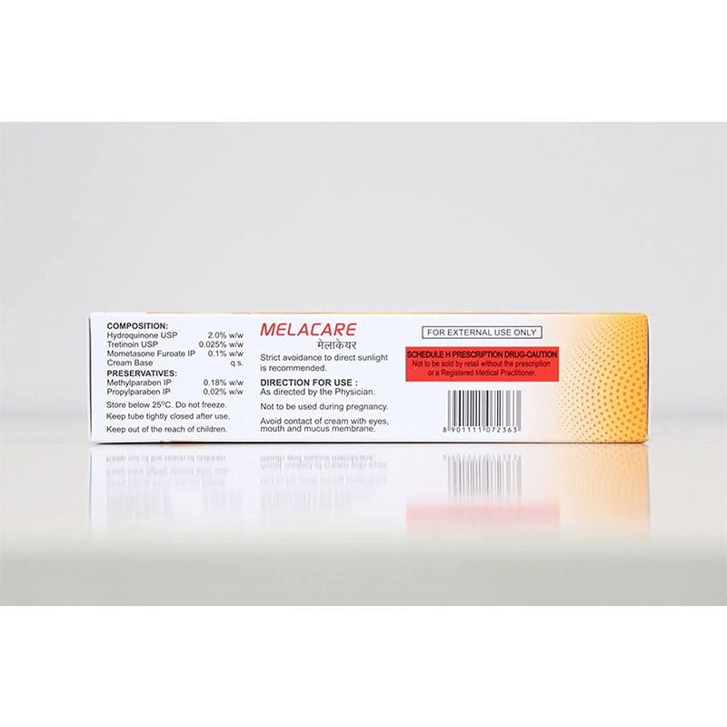 Melacare Hydroquinone Tretinoin And Mometasone Furoate Cream 25g
