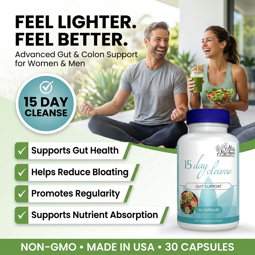 Mila Miamor 15 Day Cleanse – Gut and Colon Support Capsules | 30 Capsules