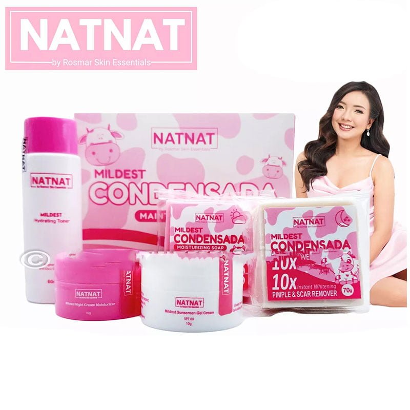 Natnat by Rosmar Mildest Condensada Maintenance Set 5in1 10x Instant Whitening Pimple Scar Remover