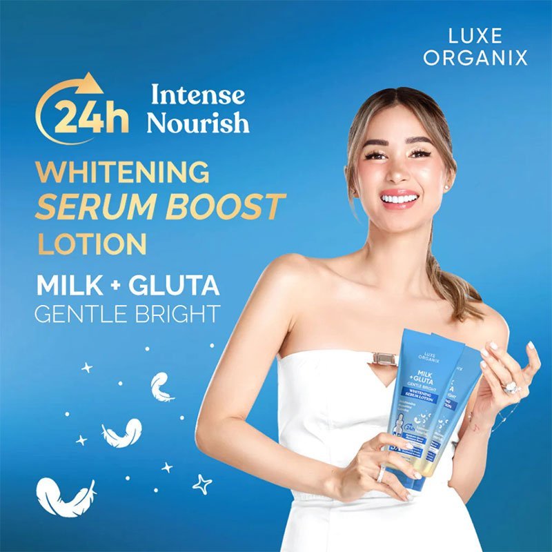 Luxe Organix Milk + Gluta Gentle Bright Whitening Serum Lotion 350ml