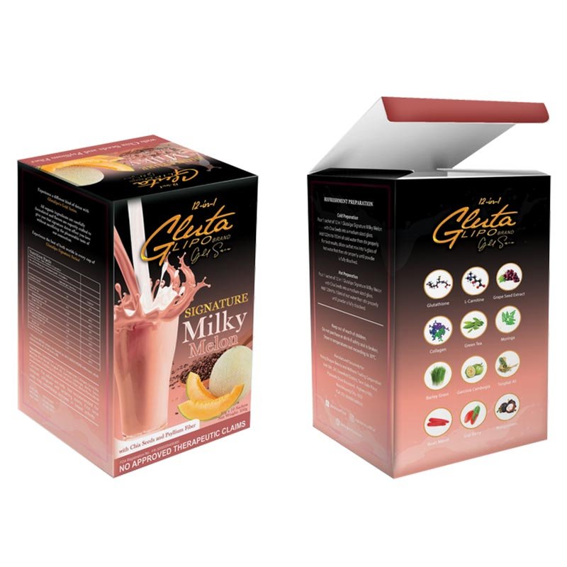 Glutalipo 12 in 1 Gluta Lipo Gold Series Signature Milky Melon – 10 Sachets