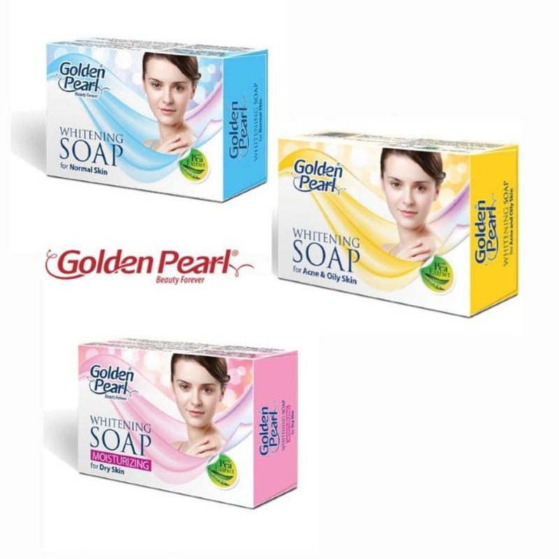 Mix-1-5.jpg Golden Pearl Whitening Soap Moisturizing for Dry Skin With Pea Extract
