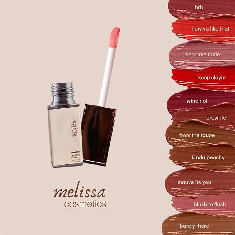 Melissa Cosmetics Powder Matte Cruelty Free Lipsticks