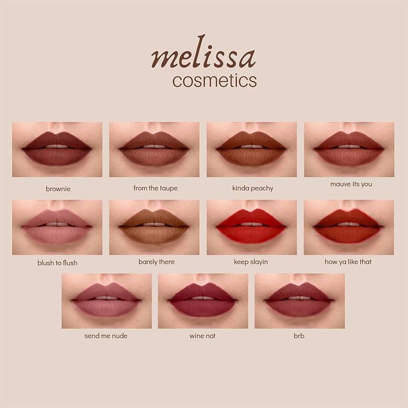 Melissa Cosmetics Powder Matte Cruelty Free Lipsticks