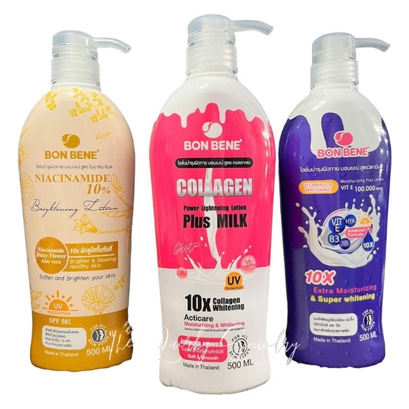 Mix-Lotion.jpg Bon Bene Whitening Lotion 500ml Made in Thailand