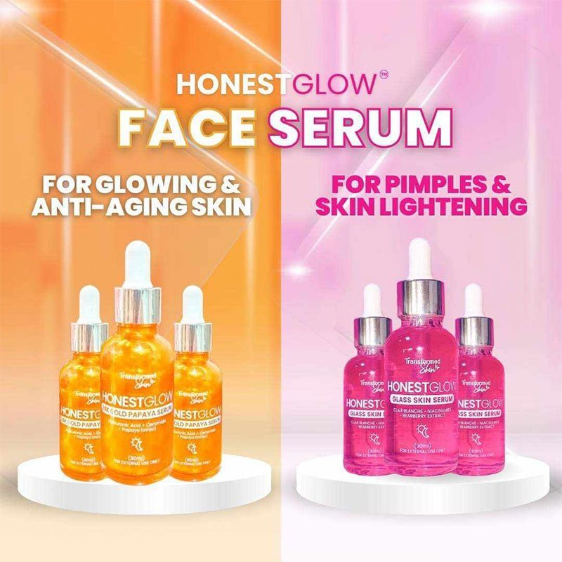 Transformed Skin Honest Glow 24K Gold Papaya Serum, 30ml