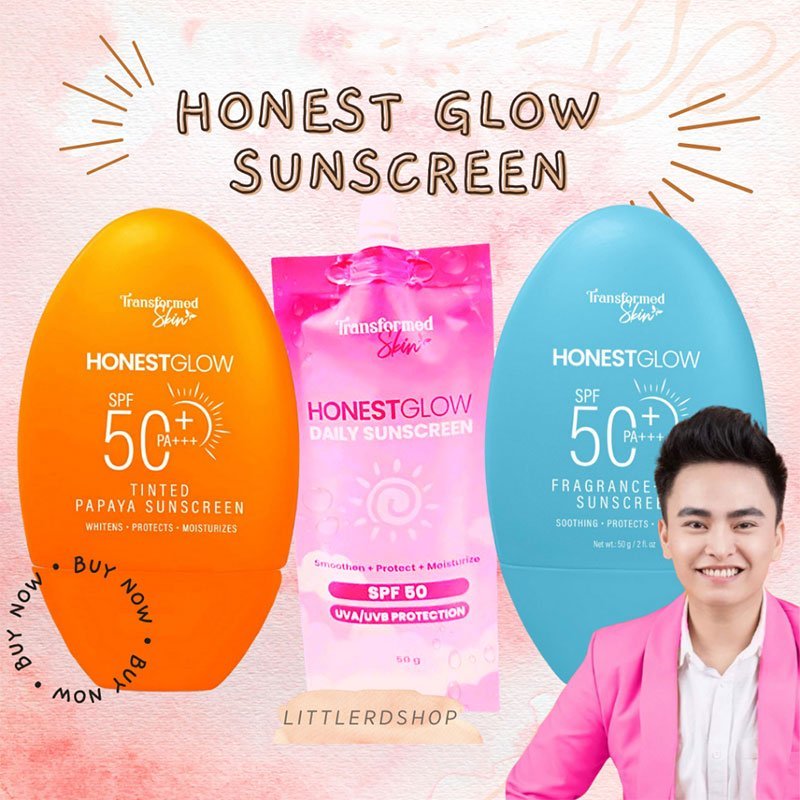 Transformed Skin Honest Glow Fragrance Free Sunscreen SPF-50 + PA+++