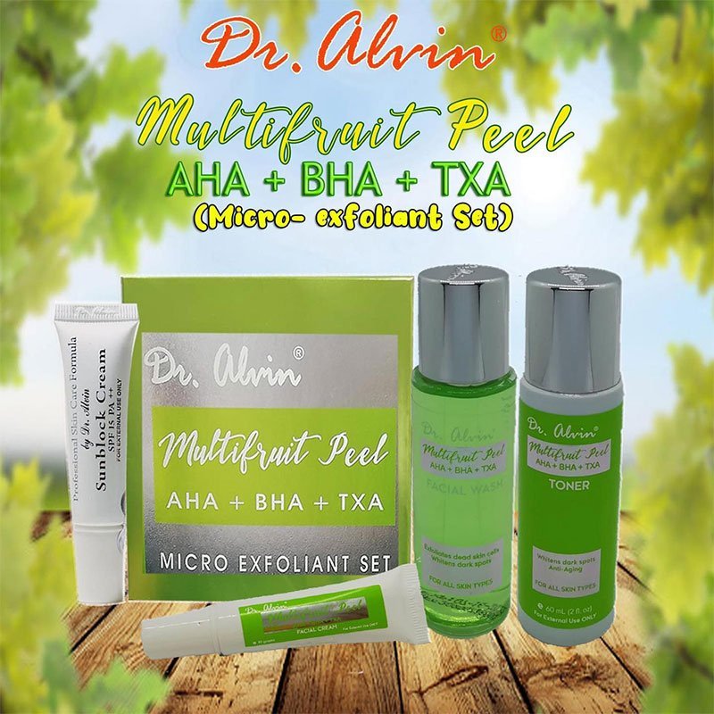 Dr. Alvin Multifruit Peel AHA + BHA + TXA Micro Exfoliant Set