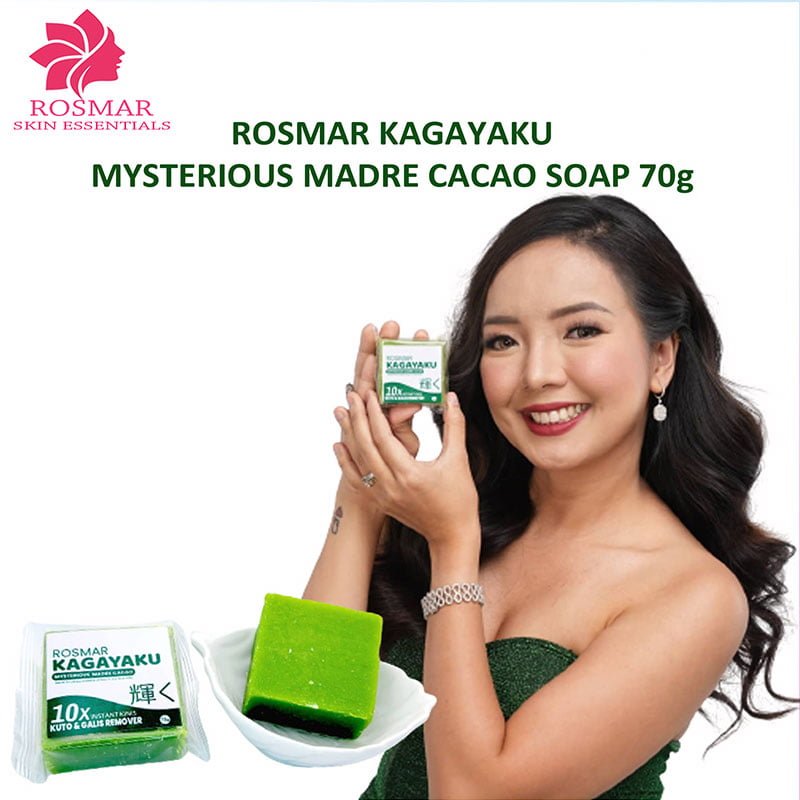 Rosmar Kagayaku Mysterious Madre Cacao Soap 10x Instant Kinis Kuto & Galis Remover 70g