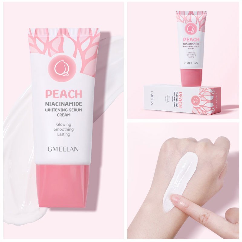 Niacinamide-Whitening-Serum-1.jpg GMEELAN Peach Niacinamide Whitening Cream Glowing Smoothing Lasting 50g