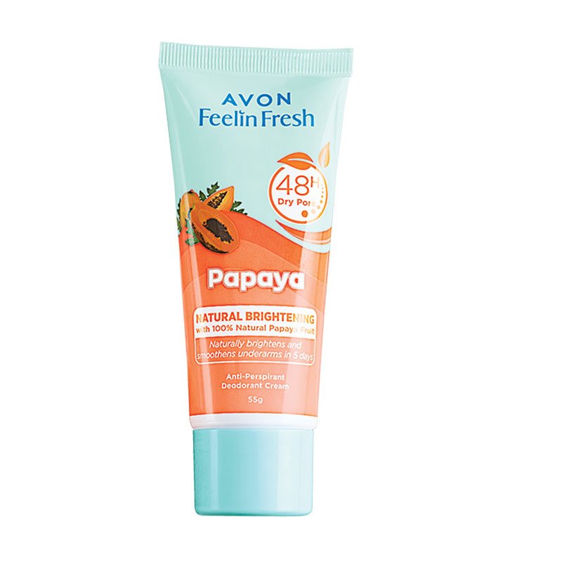Papaya-Natural-Brightening.jpg Avon Feelin Fresh Quelch Natural Brightening Papaya Anti-perspirant Deodorant Cream 55g