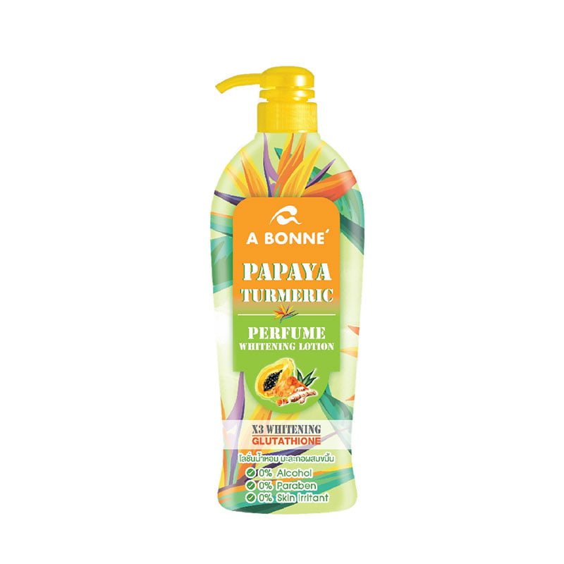 Papaya-Turmeric-1.jpg A Bonne Papaya Turmeric Perfume Whitening Lotion Smooth And Healthy Skin Fight blemishes wrinkles 500ml