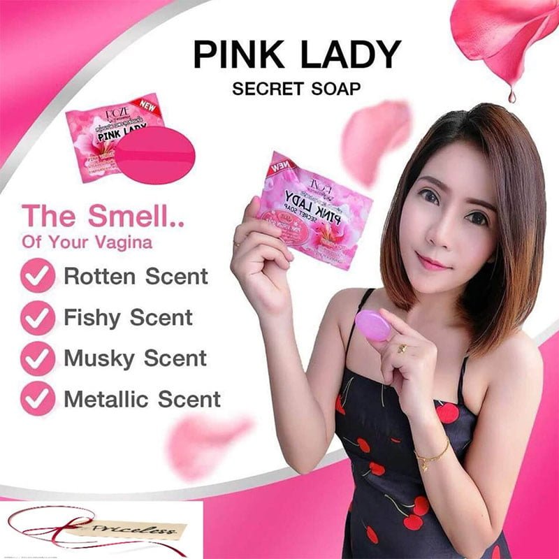 Pink Lady Secret Soap by Roze Essence Made in Thailand