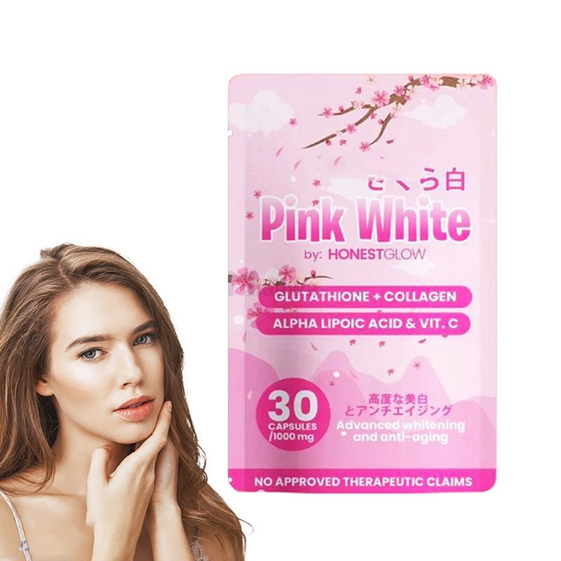 Pink-White-Capsule-1.jpg Transformed Skin Honest Glow Pink White Glutathione + Collagen 30 Capsule