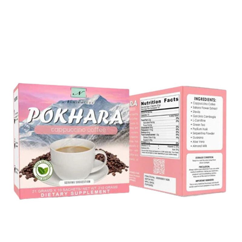 Pokhara-1.jpg Pokhara Cappuccino Coffee – Namiroseus Slimming Coffee 10 x 21g