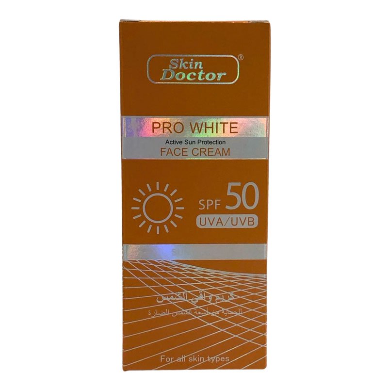 Skin Doctor Pro White Active Sun Protection Face Cream SPF50 UVA/UVB Sun Care 50g