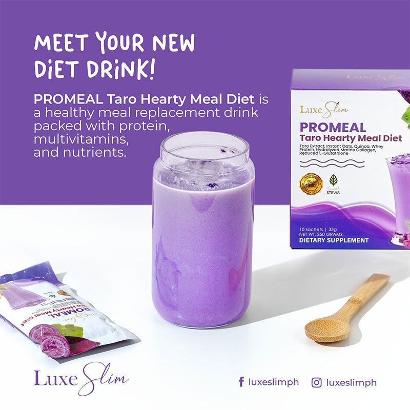 Promeal-Taro-1.jpg Luxe Slim Promeal Taro Hearty Meal Diet with Taro Extract 10 Sachets x 35g