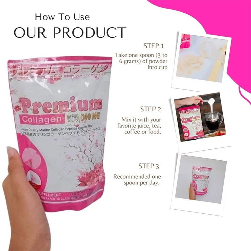 Premium Collagen 210000mg Japan Quality Marine Collagen Peptide Powder Mix 210g