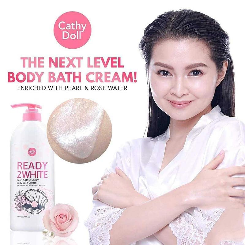 Ready-2-White-1.jpg Cathy Doll Ready 2 White Pearl & Rose Serum Body Bath Cream,500ml