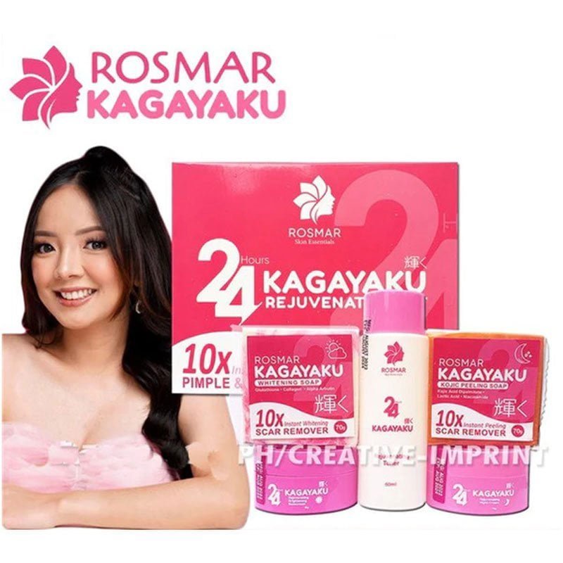 Rosmar Kagayaku Rejuvenating Kit 10X Instant Whitening Plus Pimple & Scar Remover