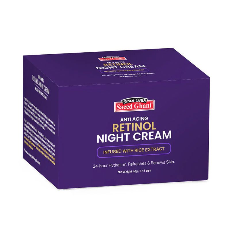 Saeed Ghani Anti Aging Retinol Night Cream Infused with Niacinamide