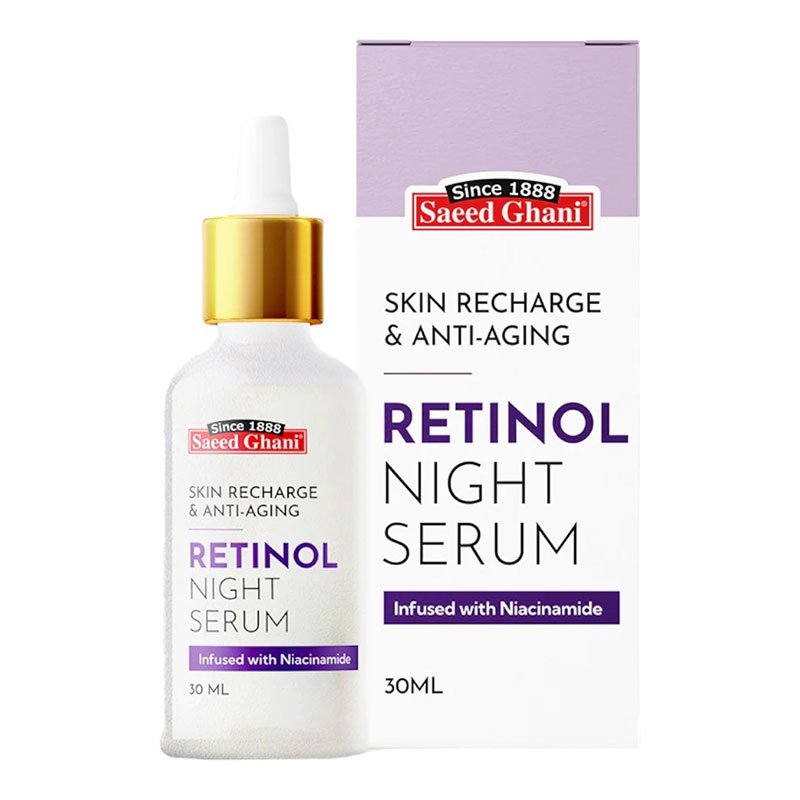 Retinol-Night-Serum.jpg Saeed Ghani Retinol Skin Recharge & Anti-Aging Night Serum 30ml Made in Pakistan