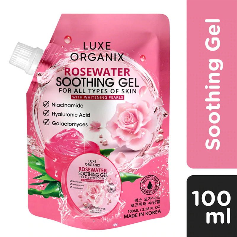 Rosewater-Soothing-Gel.jpg Luxe Organix Rosewater Soothing Gel For All Type of Skin Made in Korea
